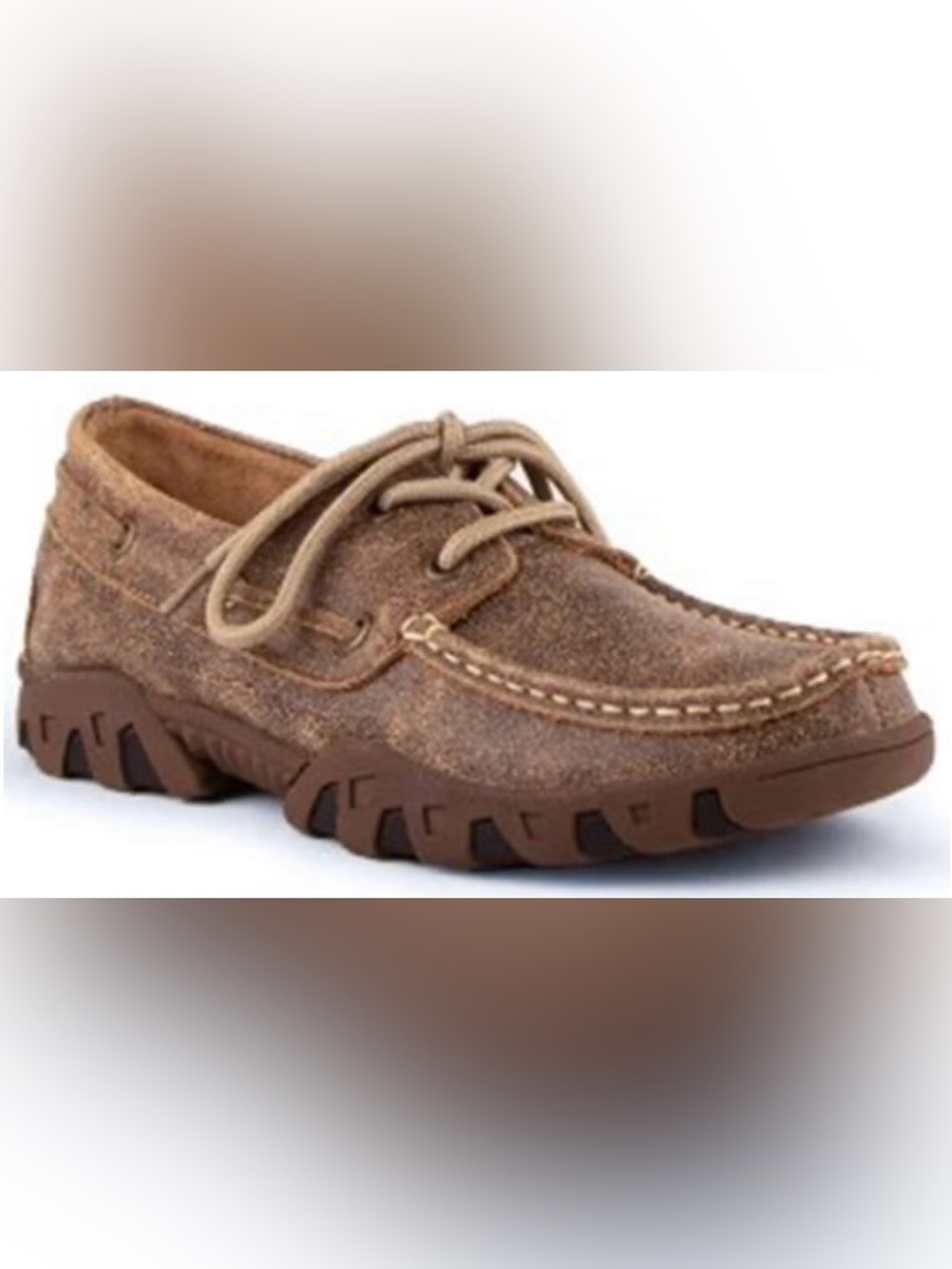 FERRINI WOMEN'S MOCHA LACED LOAFERS - MOC TOE Size 8